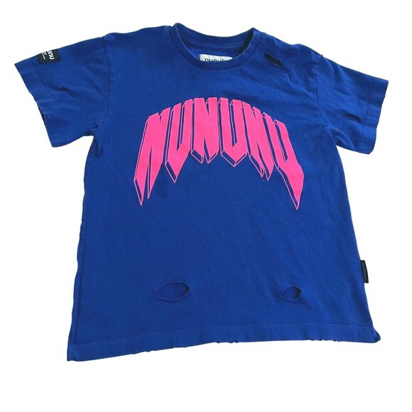 Nununu Rawk-Nu-Roll T-Shirt in Blue - Picture 1 of 4